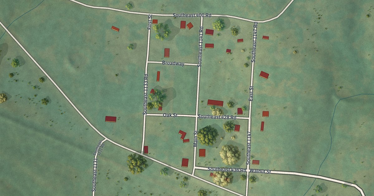 Map of Gerster, Missouri in 2026