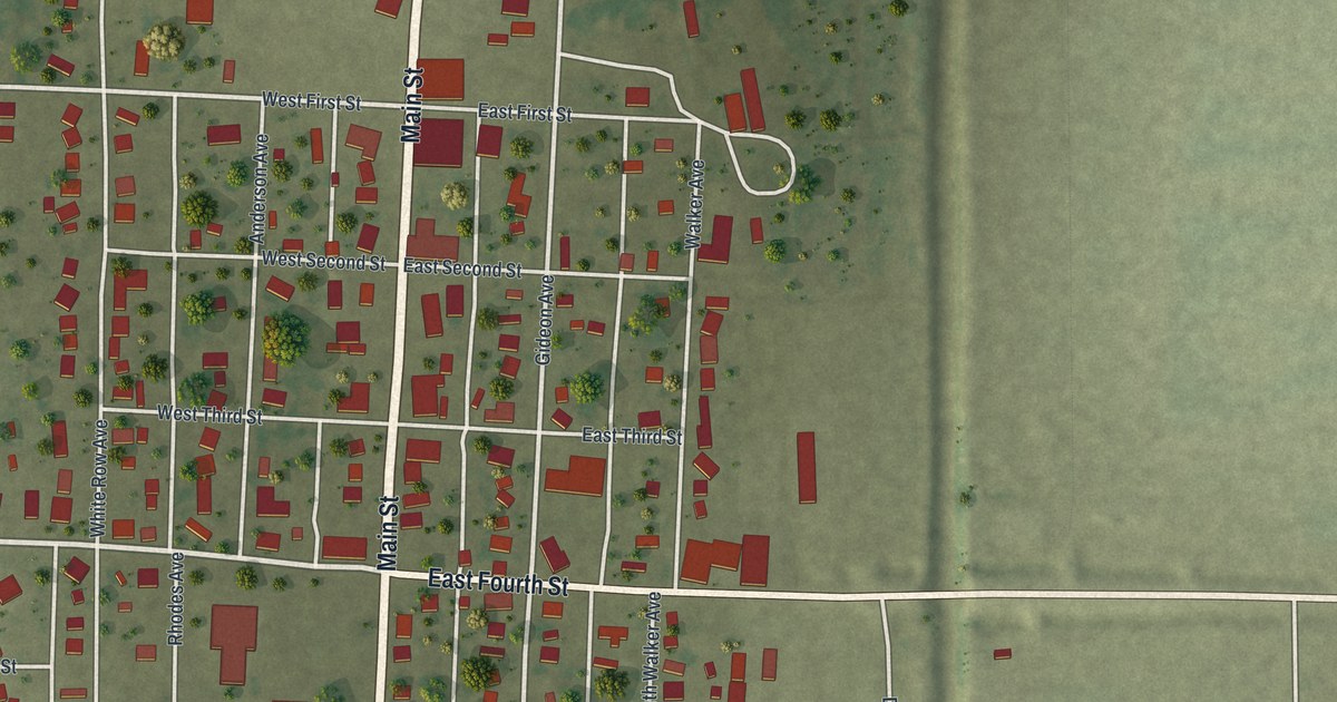 Map of Gideon, Missouri in 2026