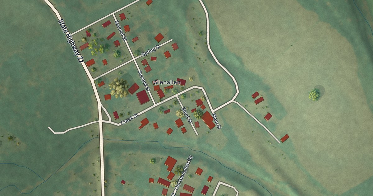 Map of Glen Allen, Missouri in 2026