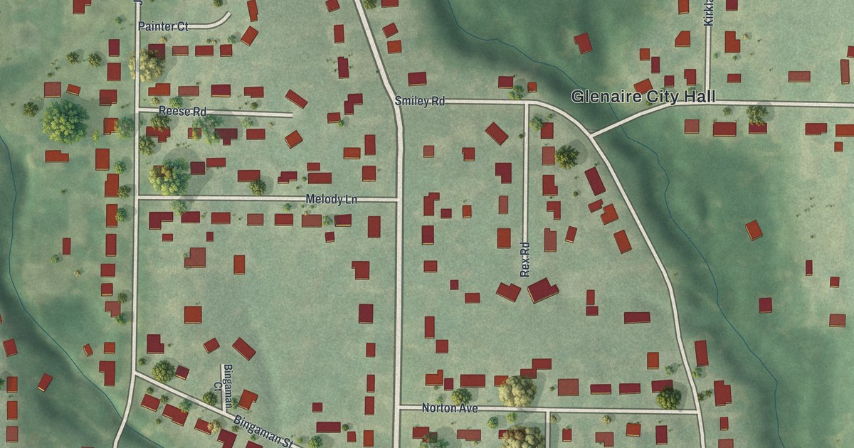 Map of Glenaire, Missouri in 2026