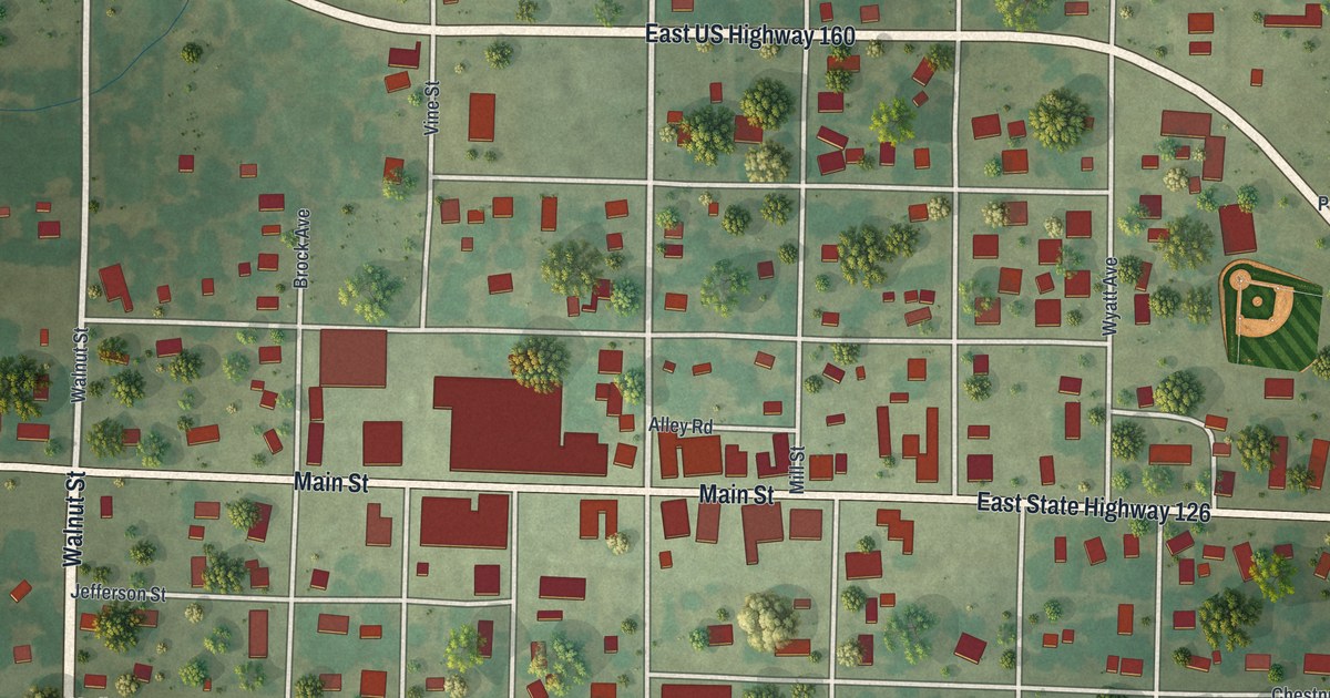 Map of Golden City, Missouri in 2026