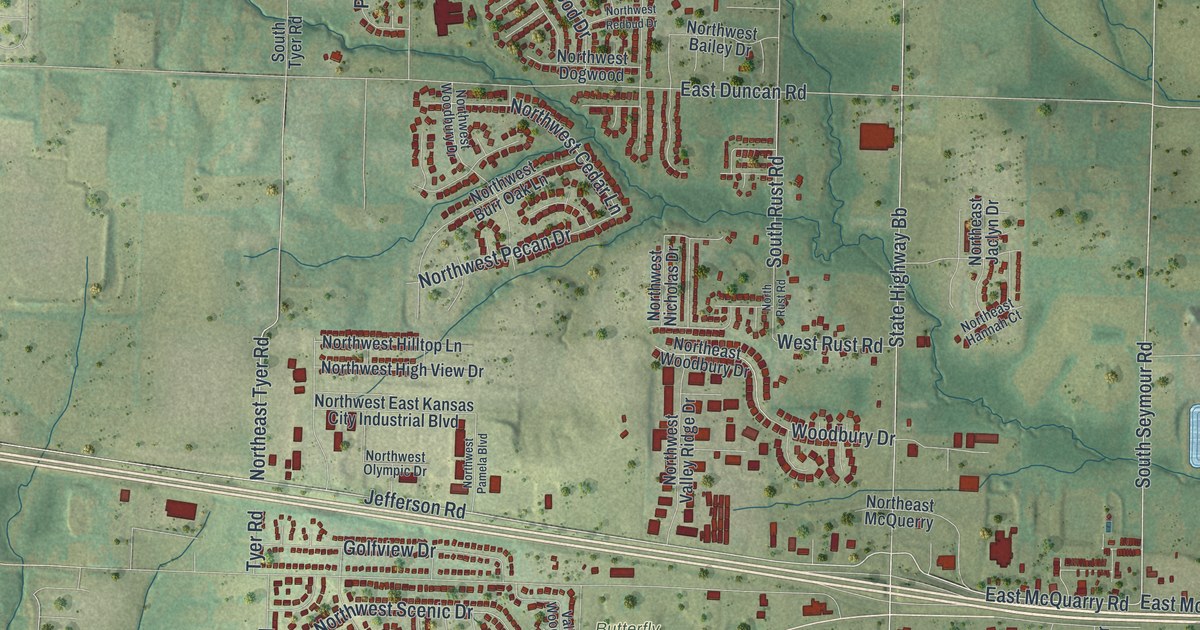 Map of Grain Valley, Missouri in 2026