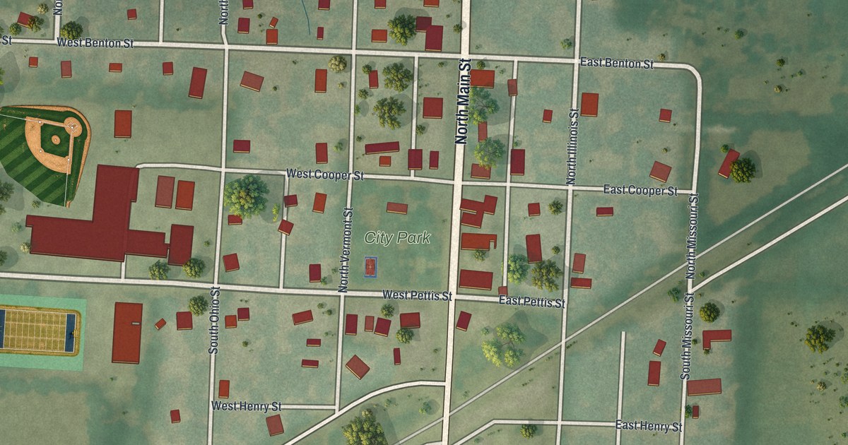 Map of Green Ridge, Missouri in 2026