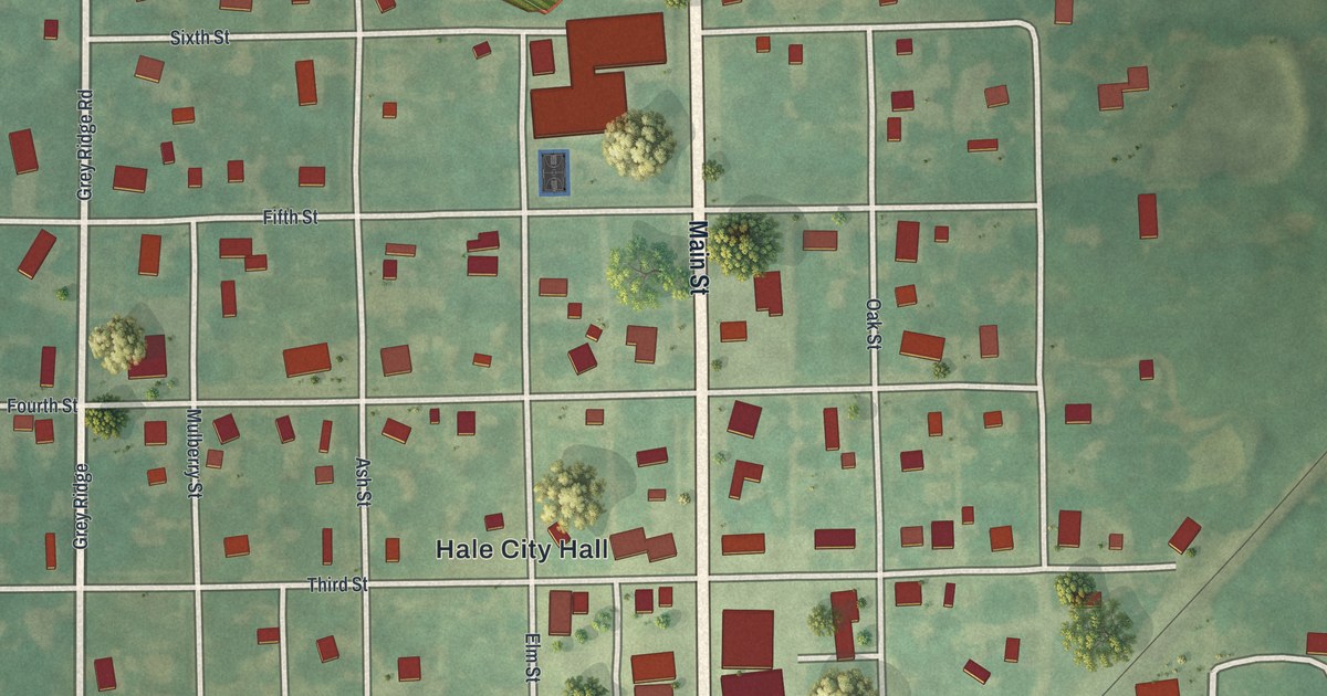 Map of Hale, Missouri in 2026