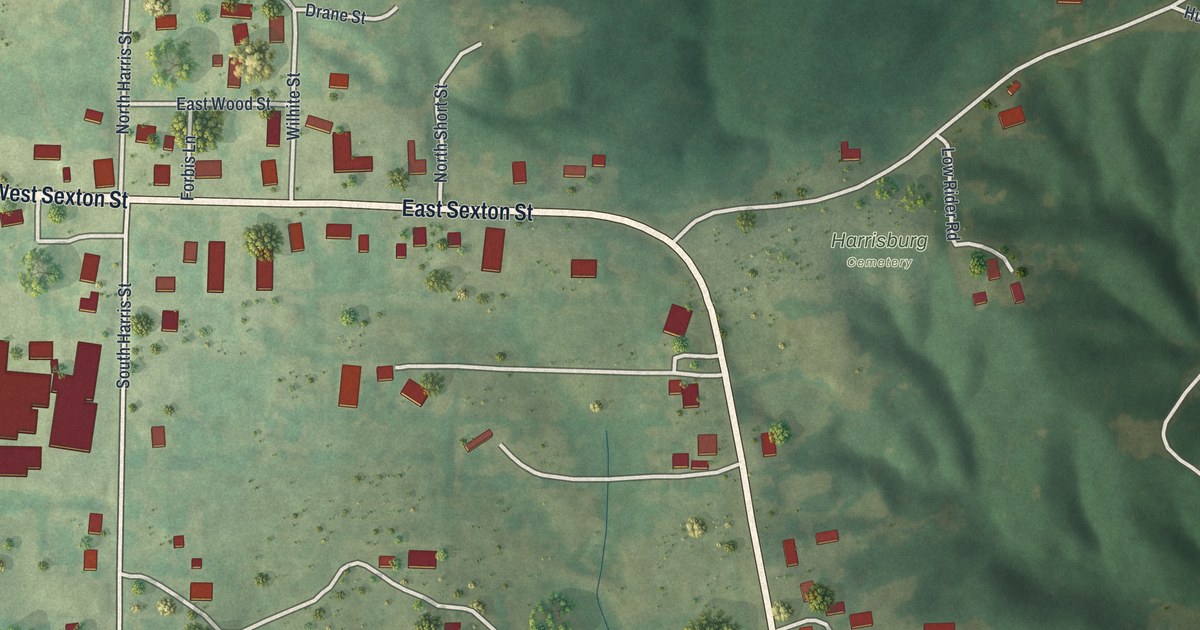 Map of Harrisburg, Missouri in 2026