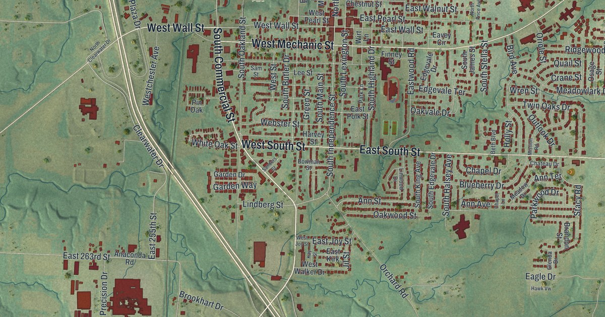 Map of Harrisonville, Missouri in 2026