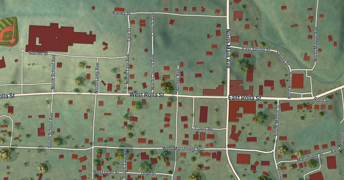 Map of Hartville, Missouri in 2026