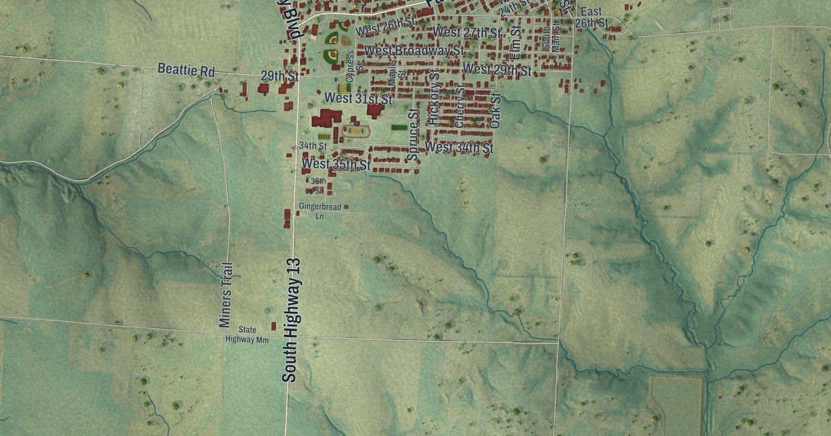 Map of Higginsville, Missouri in 2026