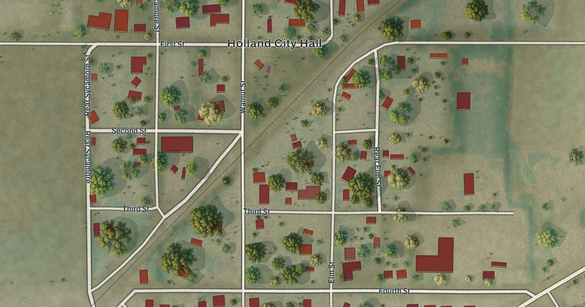Map of Holland, Missouri in 2026
