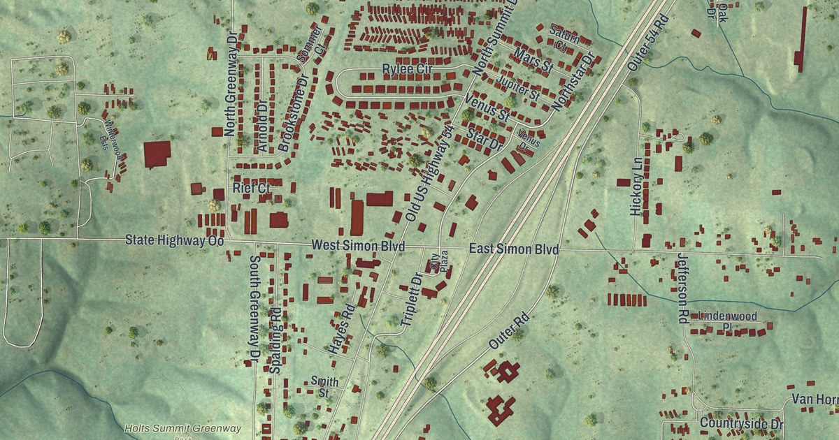 Map of Holts Summit, Missouri in 2026