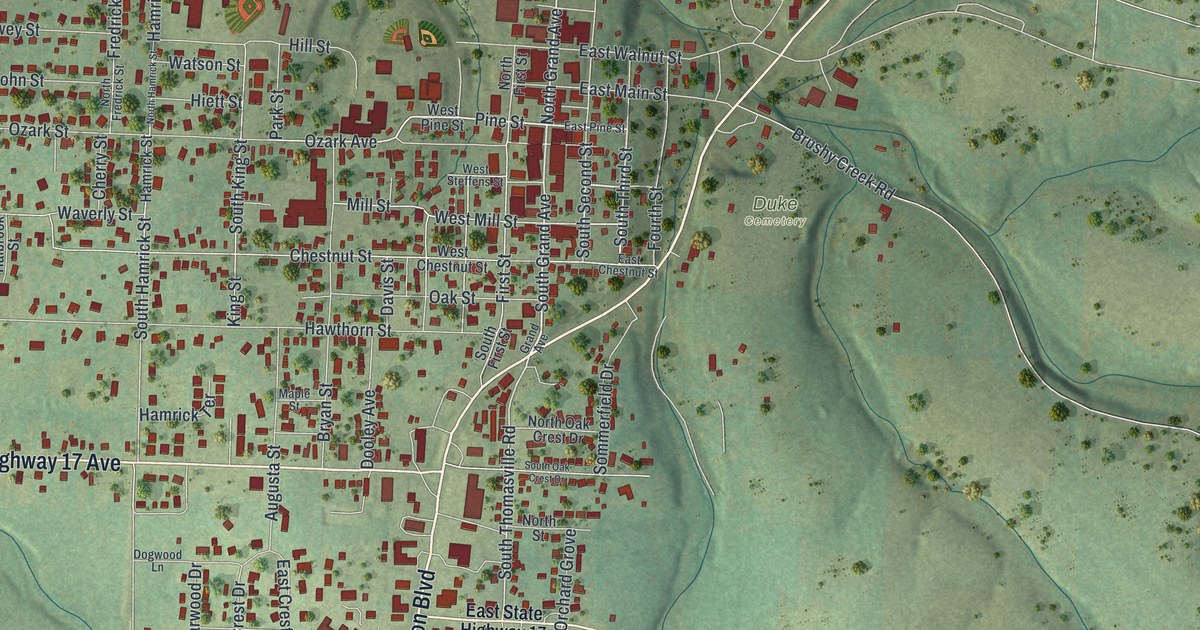 Map of Houston, Missouri in 2026