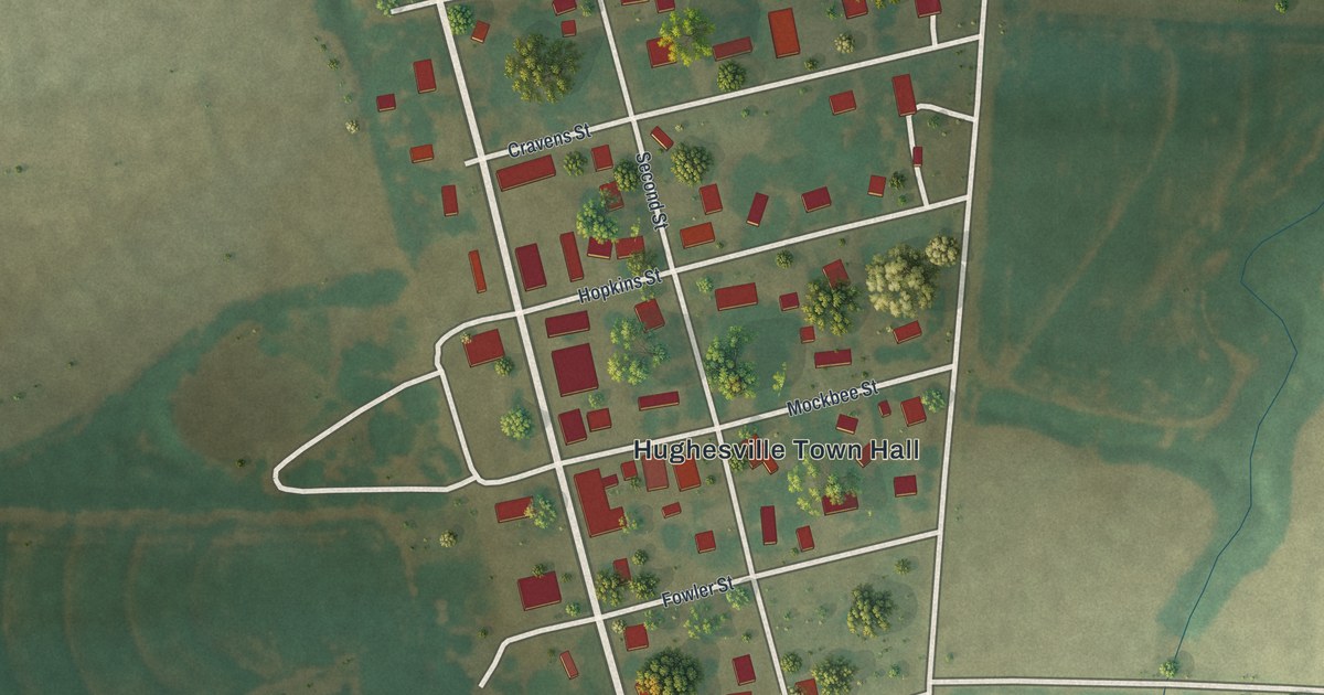 Map of Hughesville, Missouri in 2026