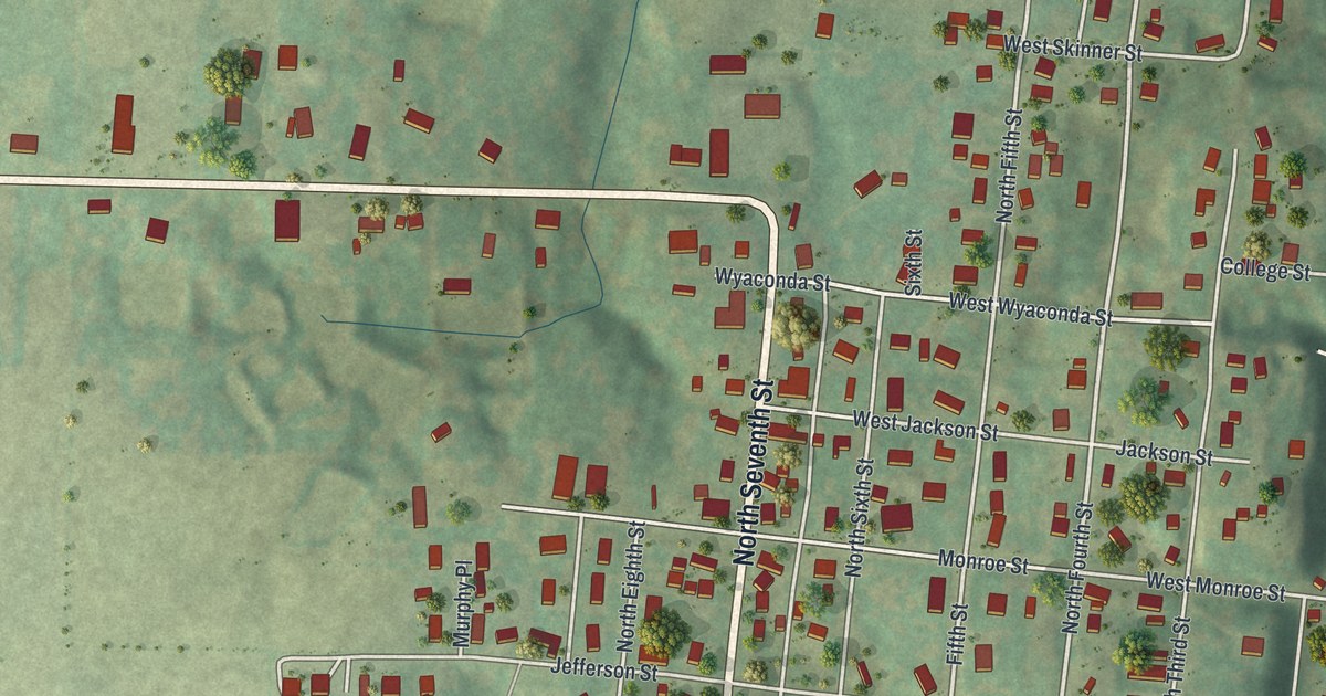 Map of La Grange, Missouri in 2026