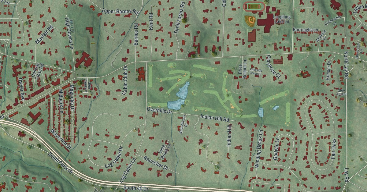 Map of Ladue, Missouri in 2026