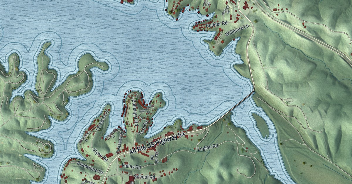 Map of Lake Ozark, Missouri in 2026