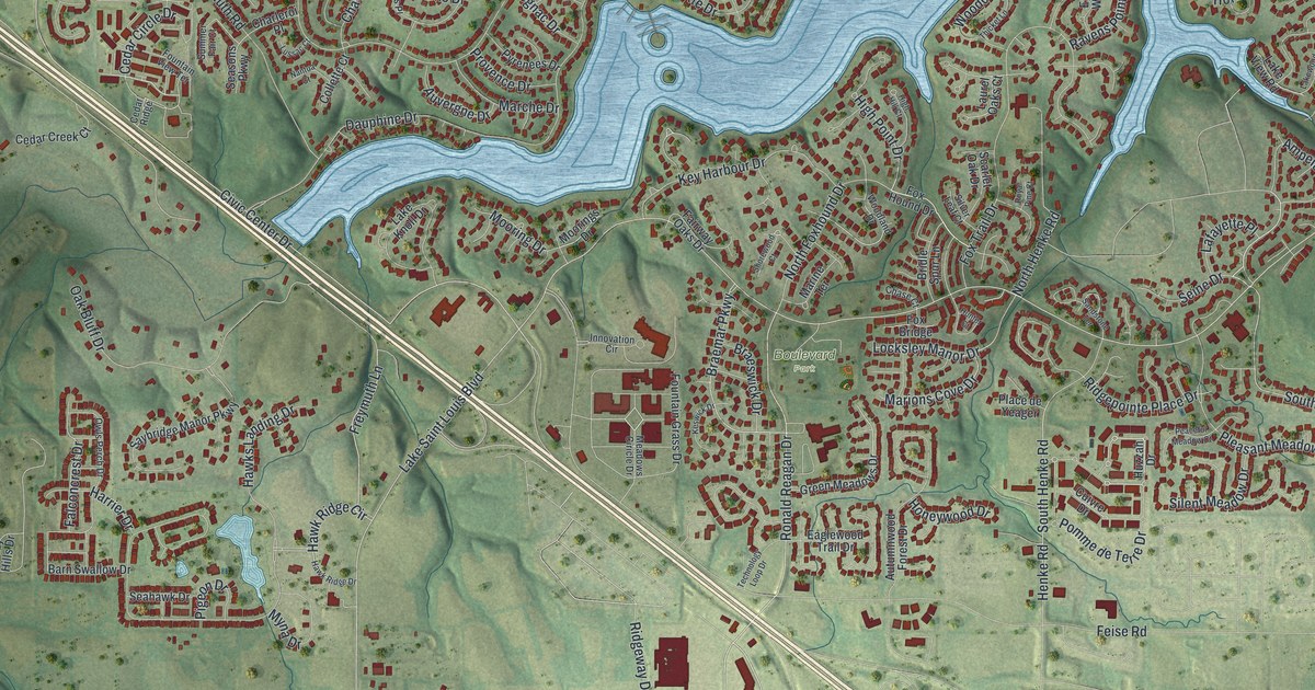 Map of Lake St. Louis, Missouri in 2026