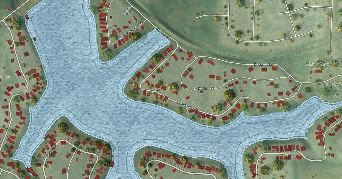 Map of Lake Tapawingo, Missouri in 2026