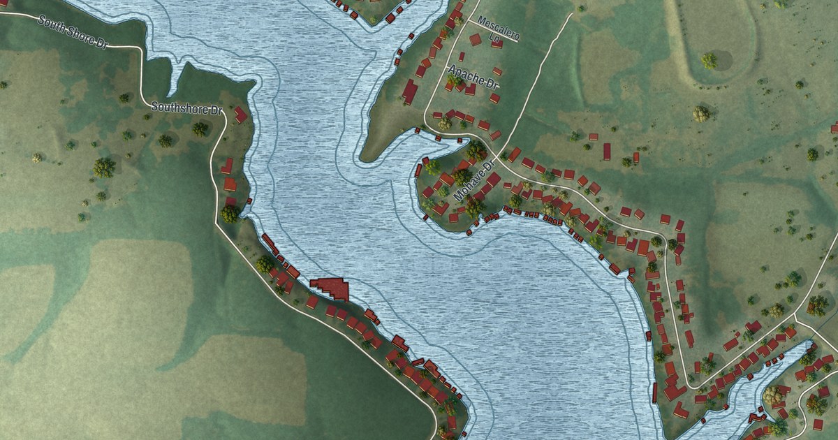 Map of Lake Winnebago, Missouri in 2026