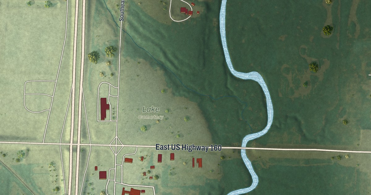 Map of Lamar Heights, Missouri in 2026