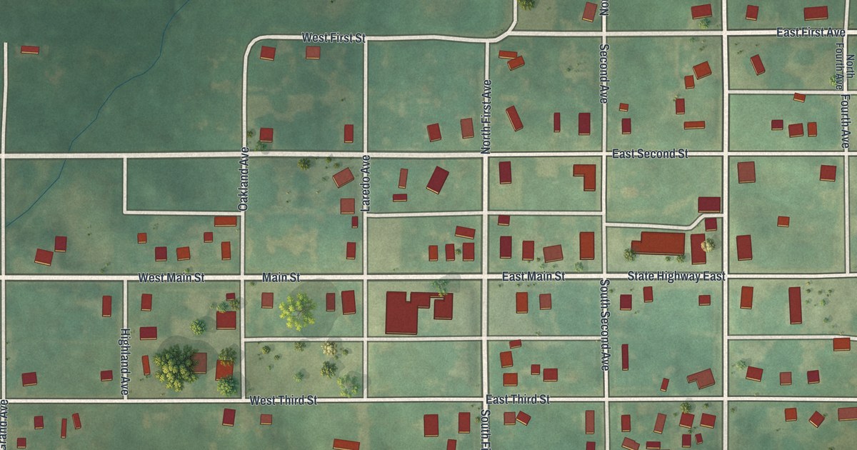 Map of Laredo, Missouri in 2026