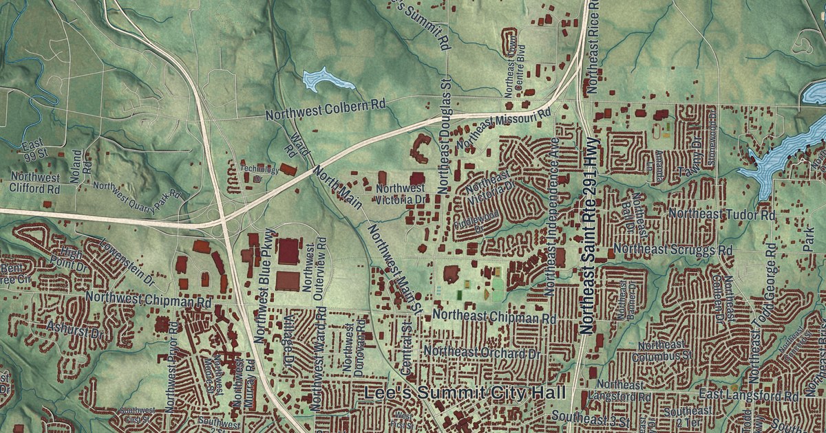 Map of Lee’s Summit, Missouri in 2026