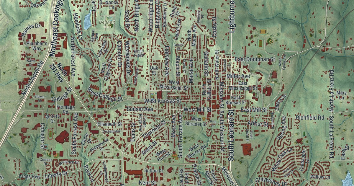 Map of Liberty, Missouri in 2026
