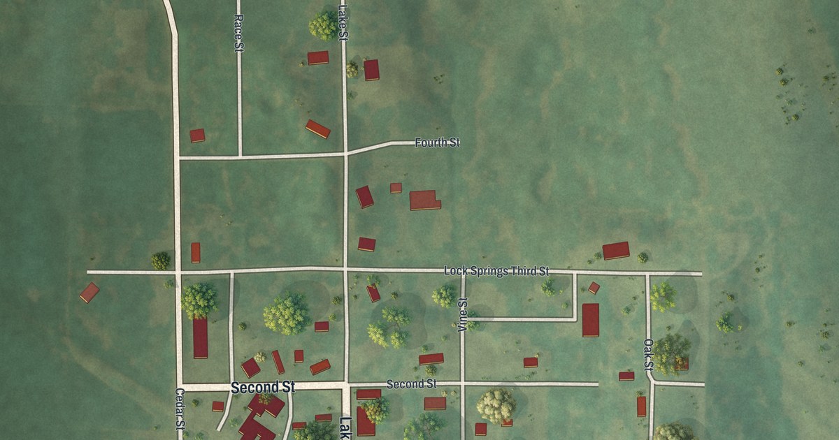 Map of Lock Springs, Missouri in 2026