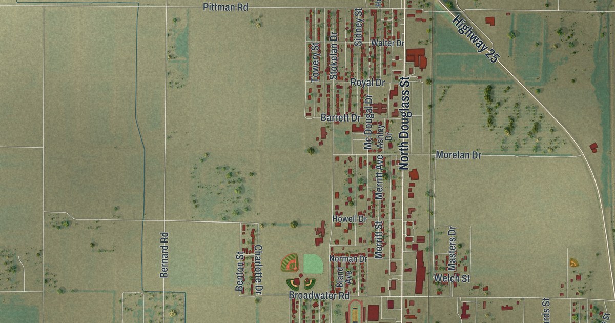 Map of Malden, Missouri in 2026