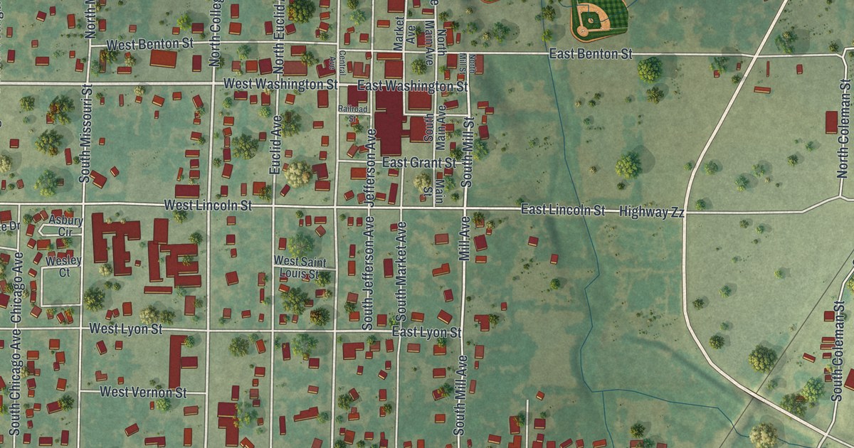 Map of Marionville, Missouri in 2026
