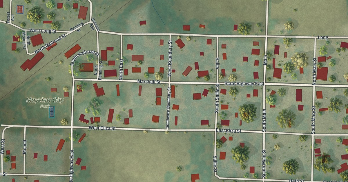 Map of Mayview, Missouri in 2026