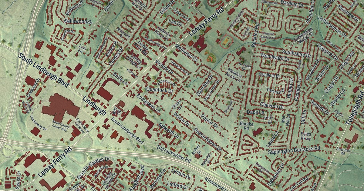 Map of Mehlville, Missouri in 2026
