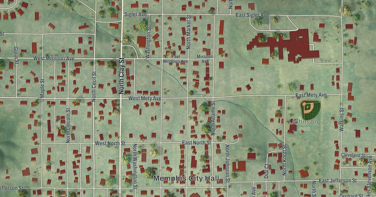 Map of Memphis, Missouri in 2026