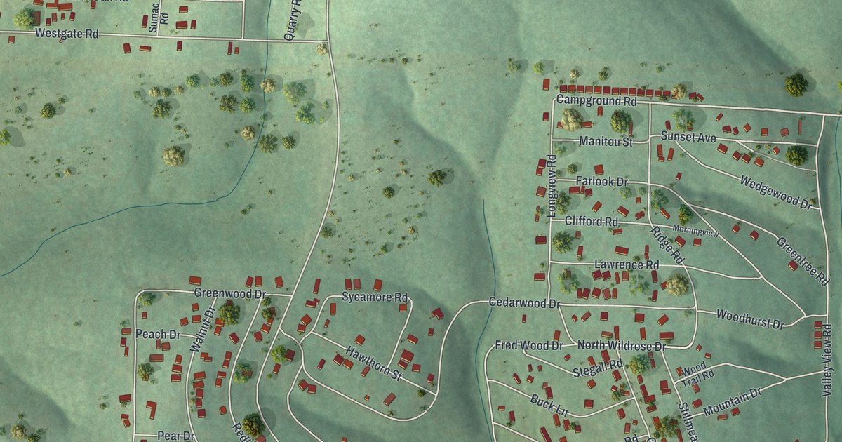Map of Merriam Woods, Missouri in 2026