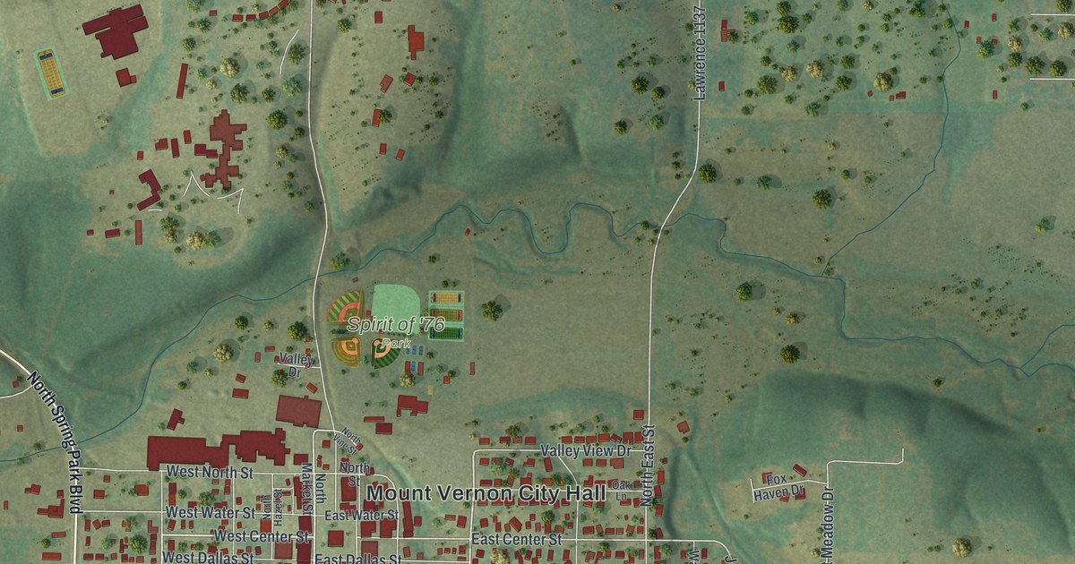 Map of Mount Vernon, Missouri in 2026