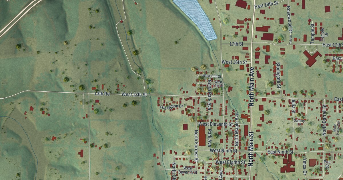 Map of Mountain Grove, Missouri in 2026
