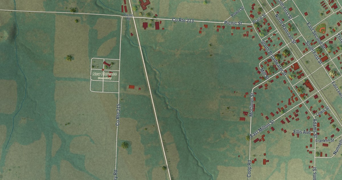 Map of New Florence, Missouri in 2026