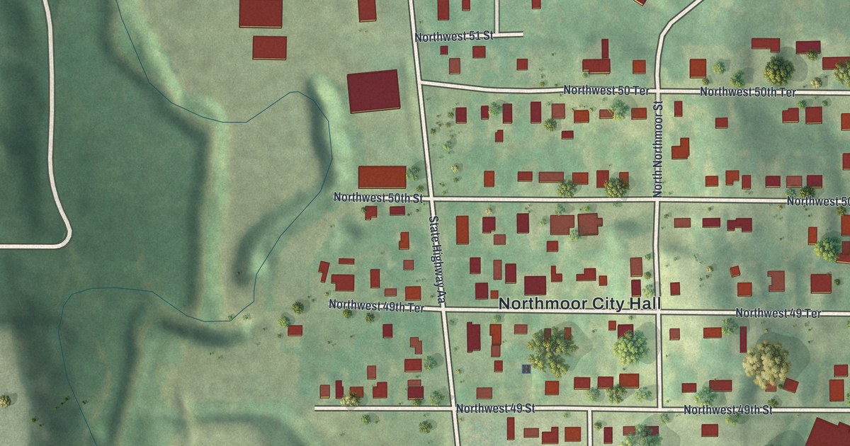 Map of Northmoor, Missouri in 2026