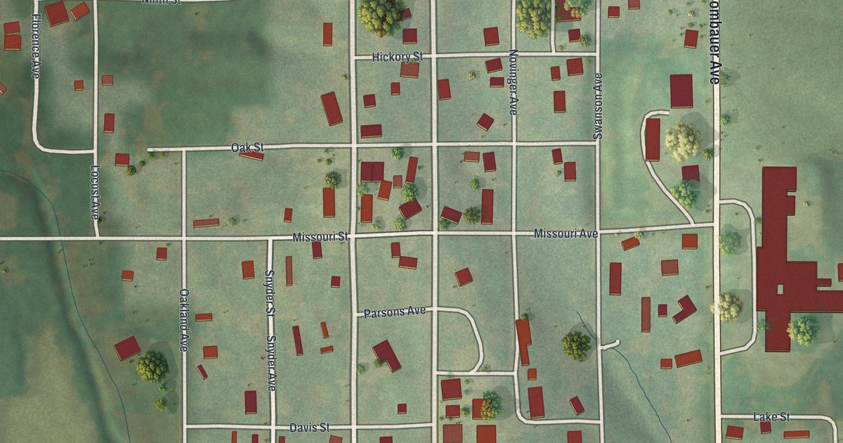 Map of Novinger, Missouri in 2026