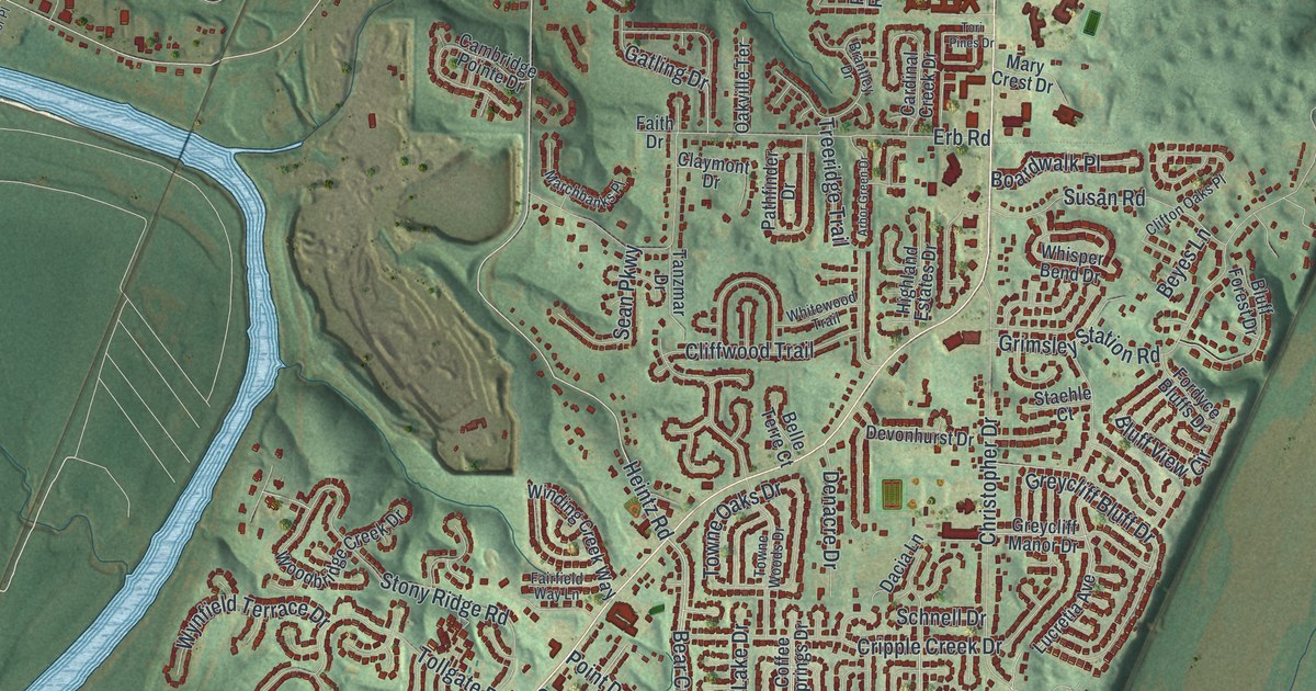 Map of Oakville, Missouri in 2026