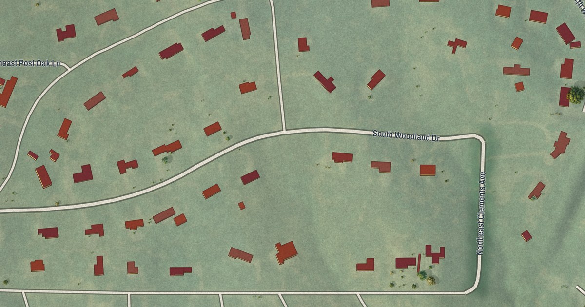 Map of Oakwood, Missouri in 2026
