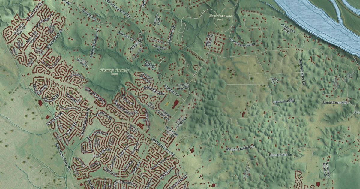 Map of Old Jamestown, Missouri in 2026