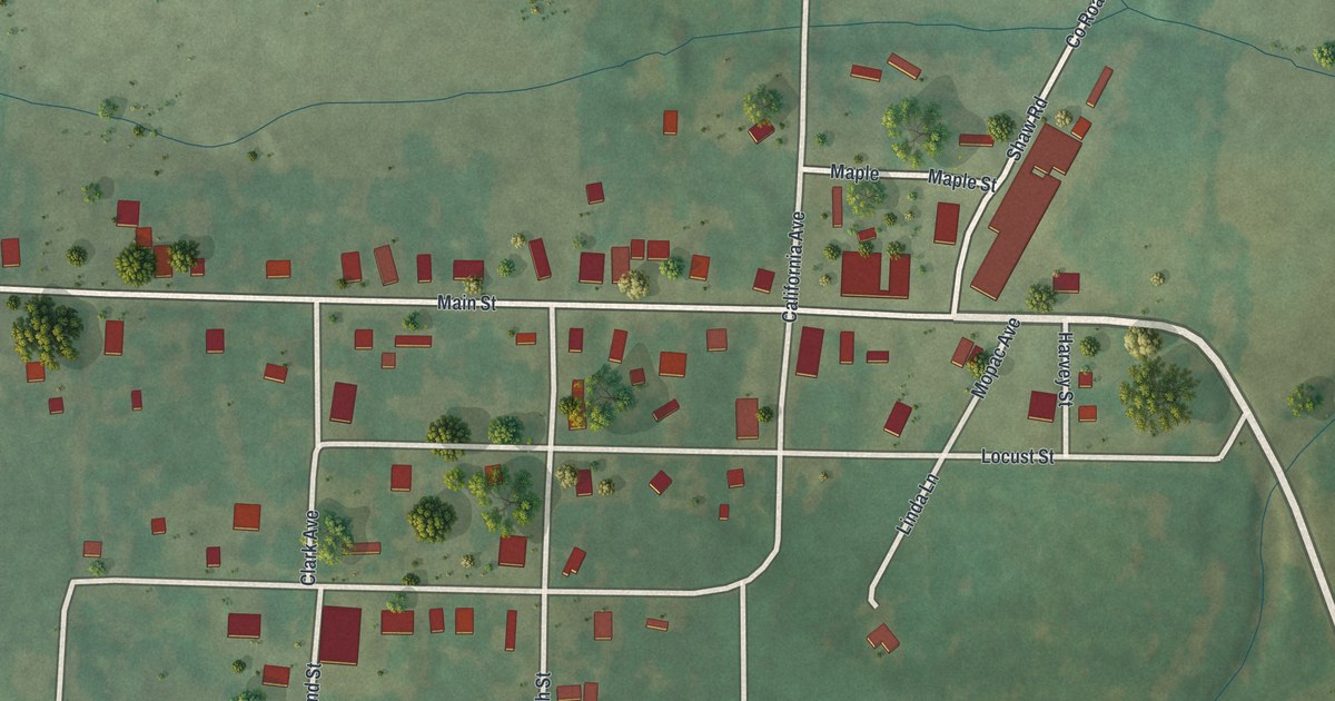 Map of Olean, Missouri in 2026