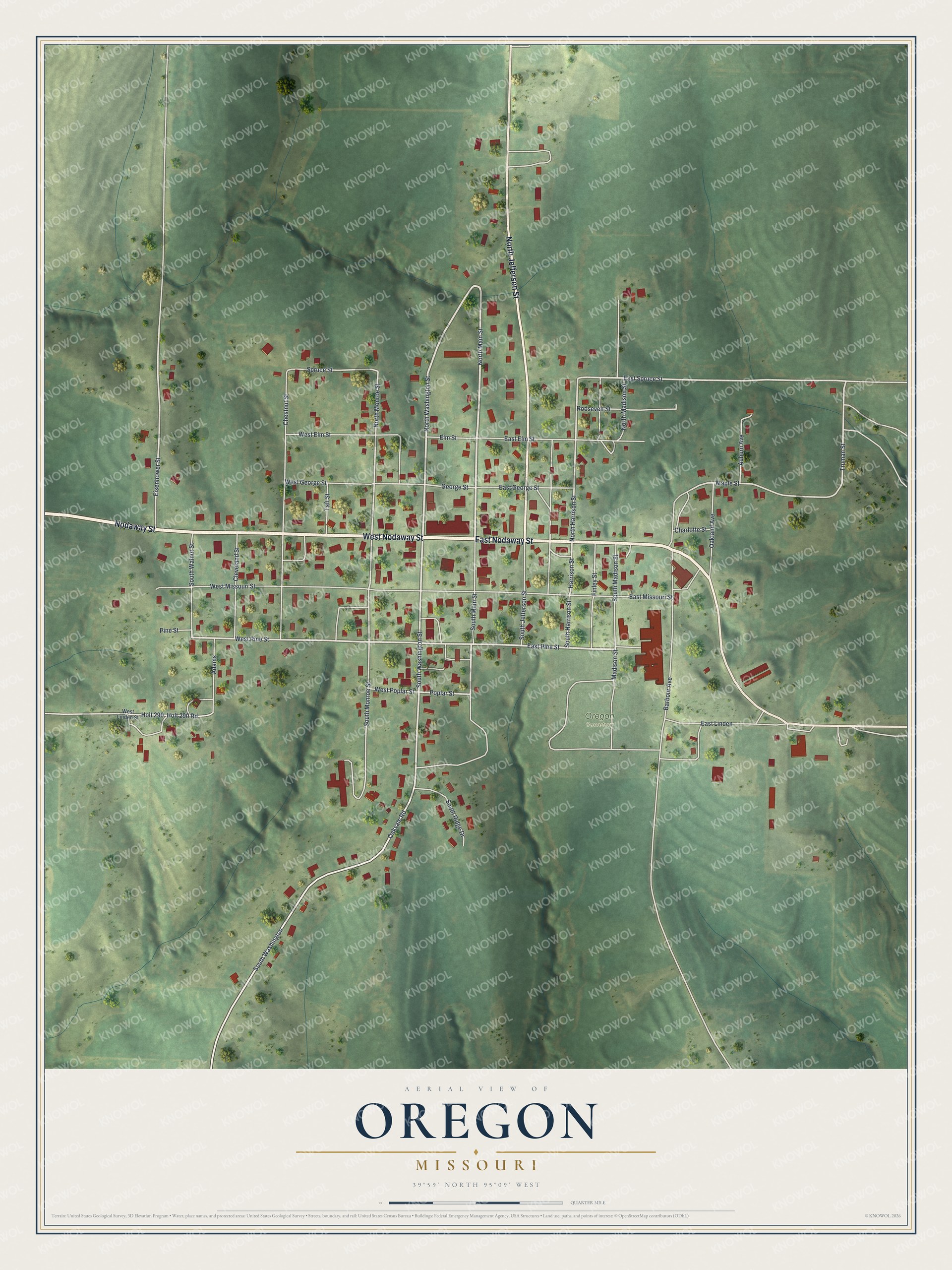 Watermarked full-map preview of Oregon, Missouri
