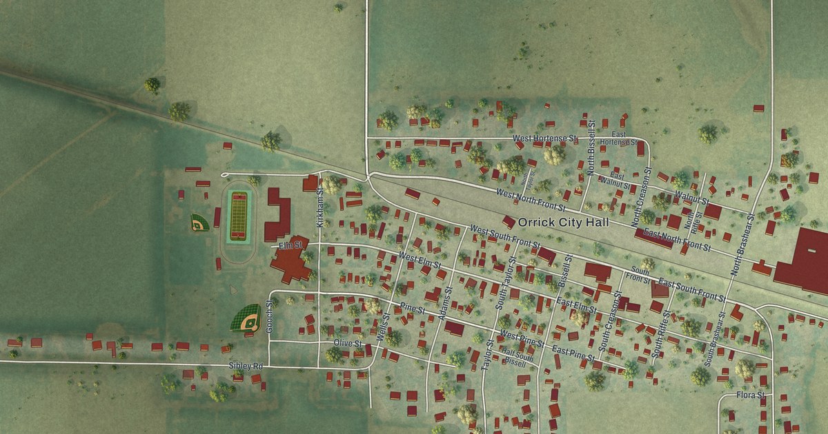 Map of Orrick, Missouri in 2026