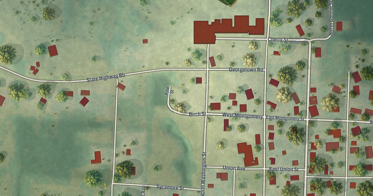 Map of Otterville, Missouri in 2026