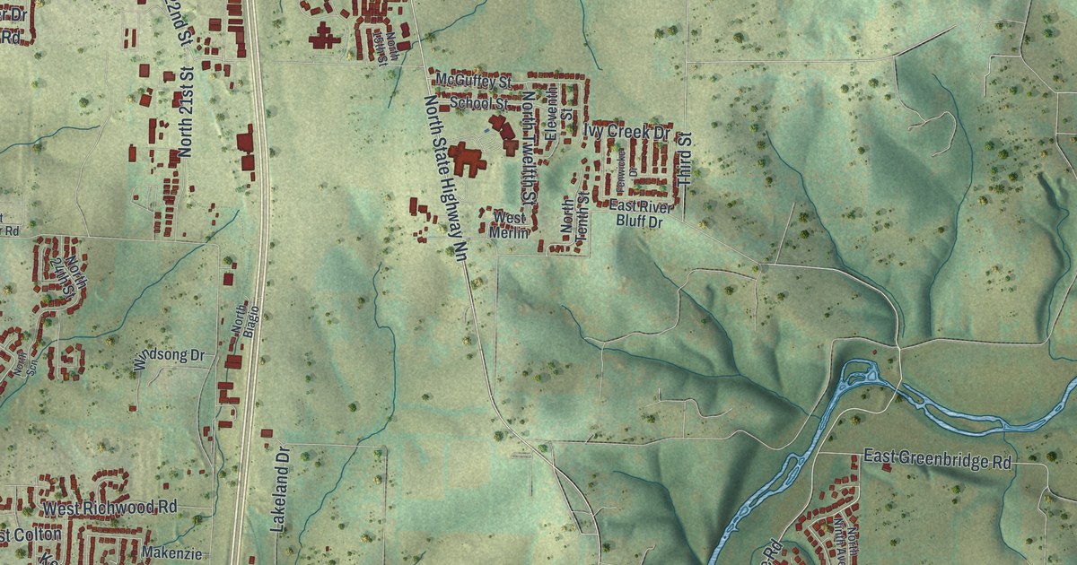 Map of Ozark, Missouri in 2026
