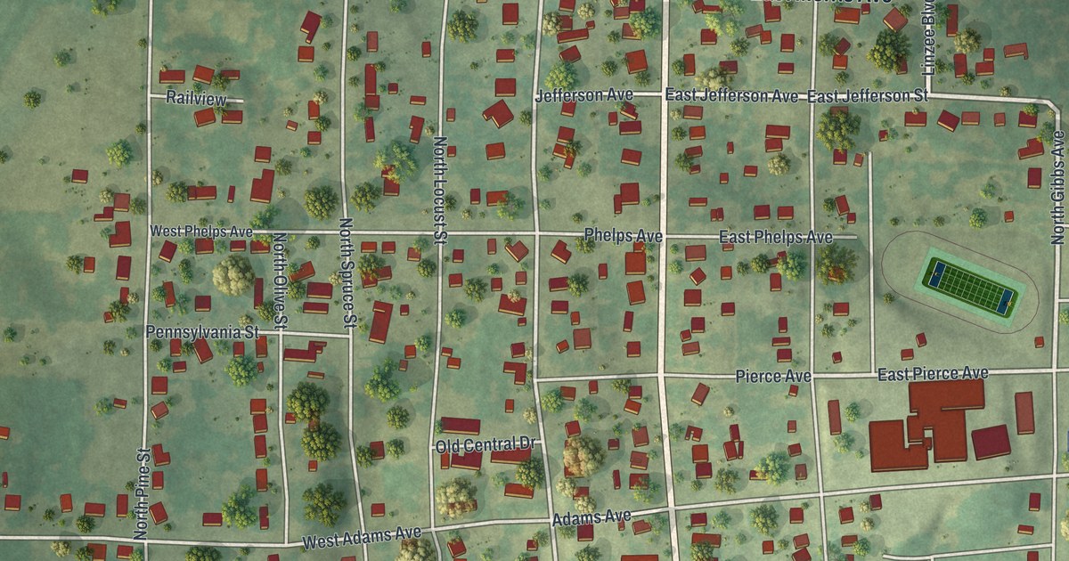 Map of Pierce City, Missouri in 2026