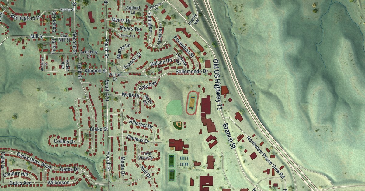 Map of Platte City, Missouri in 2026