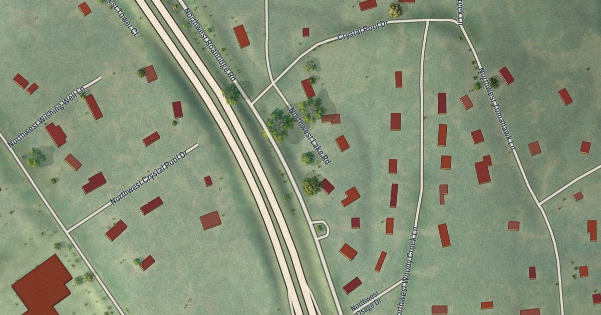 Map of Platte Woods, Missouri in 2026