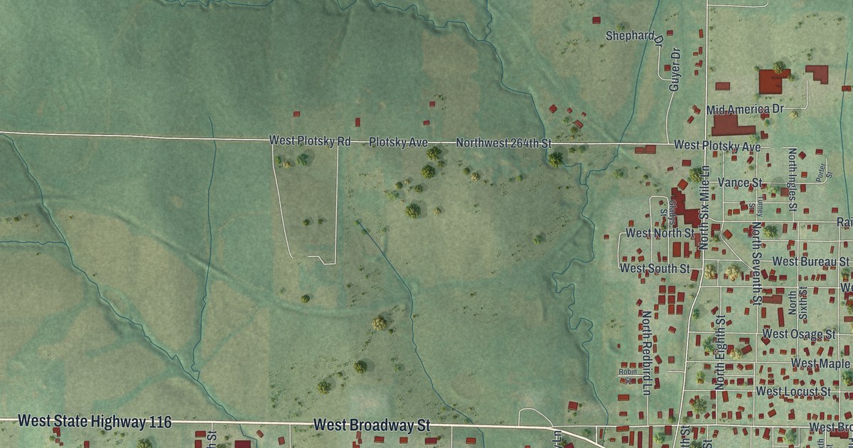 Map of Plattsburg, Missouri in 2026
